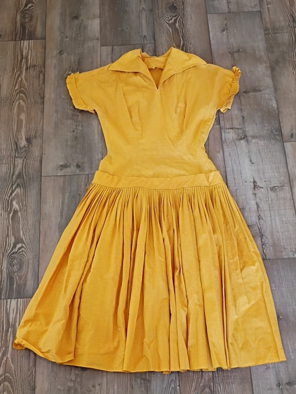 Vintage 1950s Light Orange Sundress Size Extra Small